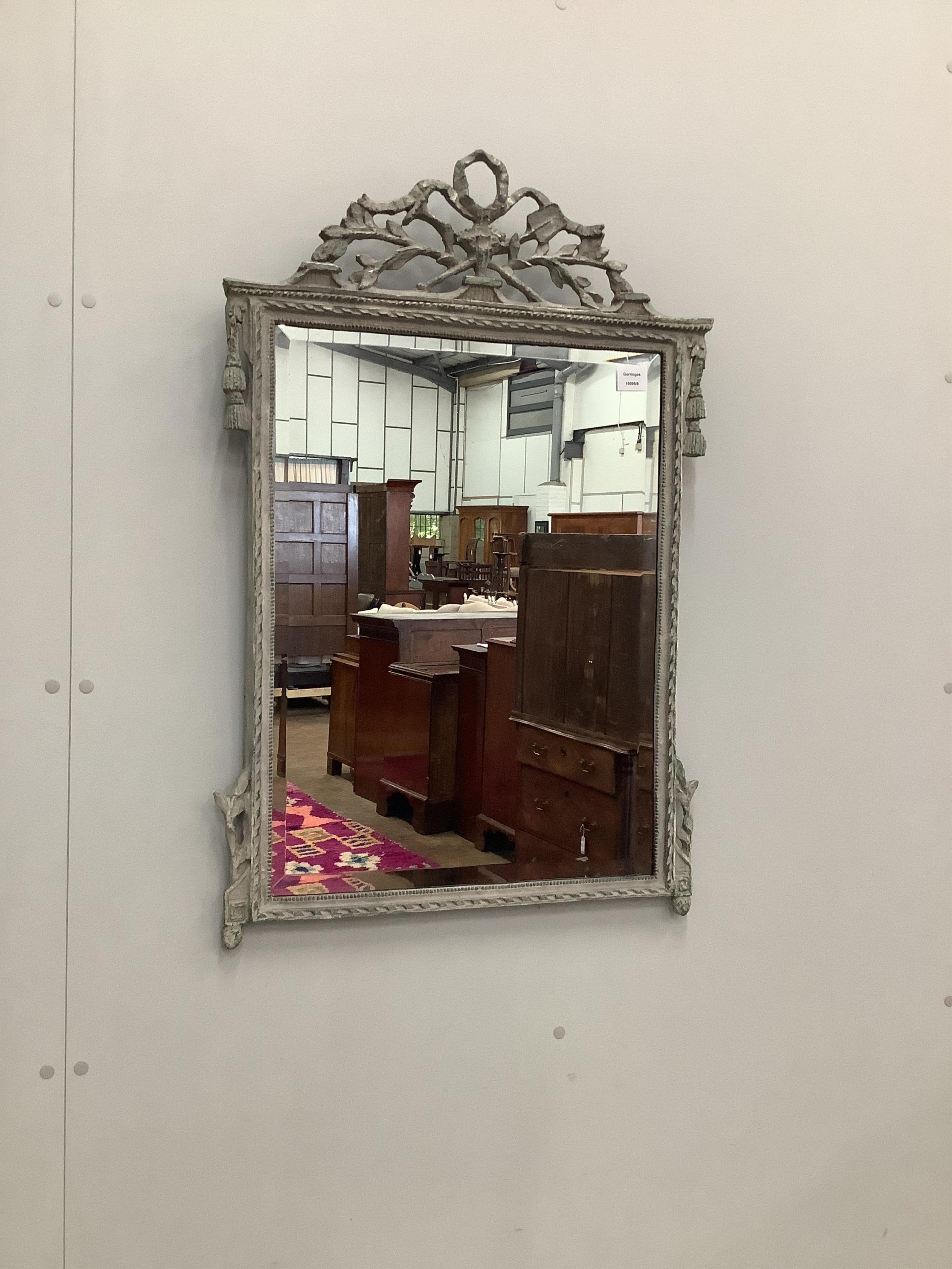 A painted rectangular wall mirror, width 61cm, height 94cm. Condition - good